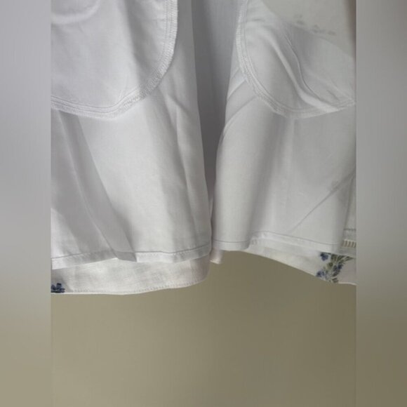 NEW Reformation Everett Mini Dress Truly White Blue Floral Linen | US 4 UK 8 - Picture 14 of 16